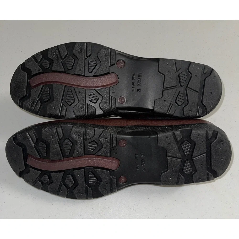 Sloggers Mens Garden Shoes Brown Waterproof Rain Clog Slip On USA Made Size 12